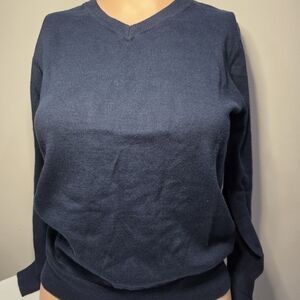 Old Navy Dark Blue V-Neck Sweater